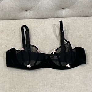 Jezebel Black & Pink Demi Bra 38B